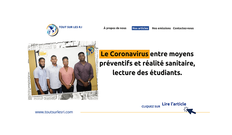 Le Coronavirus entre moyens préventifs et réalité sanitaire, lecture des étudiants.